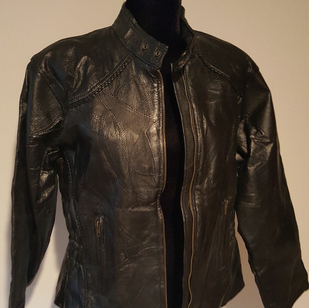 NWT Rebel Ryder Leather Jacket L